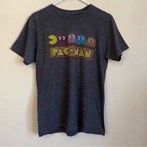 Pac-Man Bandai Namco Adult T-Shirt Gray Men's‎ Size Small Ghosts